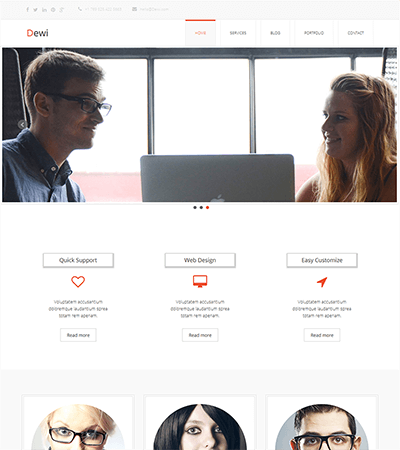 Dewi – Free Multi Purpose HTML Template